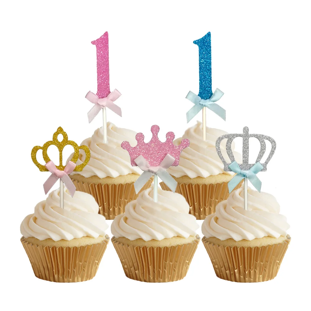 1 Number 1 cupcake picks the first birthday cupcake topper