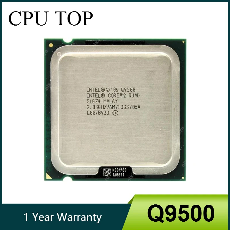 Процессор Intel Core 2 Quad Q9500 83 ГГц 6 Мб 1333 МГц разъем 775 ЦП 100% рабочий|775 cpu|2 quad q9500socket cpu |