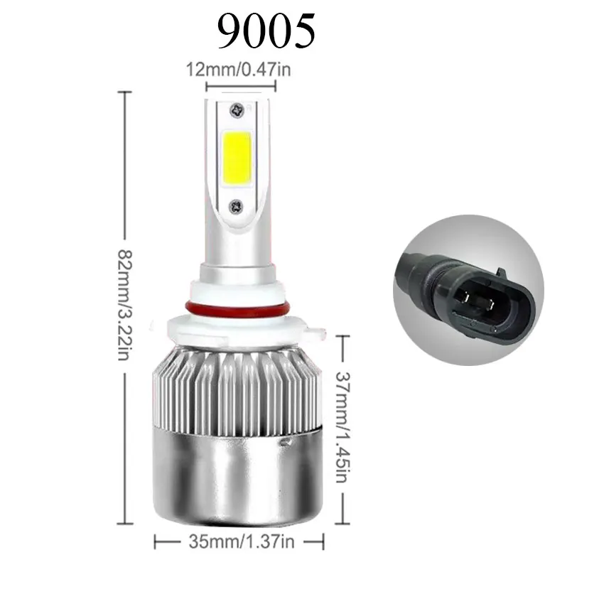 TXVSO8 led H7 H4 Автомобильные фары лампы H1 H4 9005 комплект COB чипы 26000LM 6000K 55W Automotivo bombillas 9006 светодиодные лампы