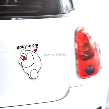 

10 x Newest Big Hero 6 Lovely Baymax Baby in Car Stickers Car Decal for Toyota Chevrolet Volkswagen Tesla Kia Lada