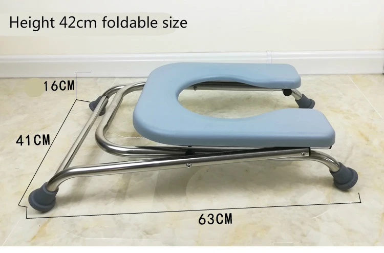 Складной горшок стул бытовой пожилых и беременных женщин моющийся комод стул портативный нескользящий из нержавеющей стали табурет для горшка