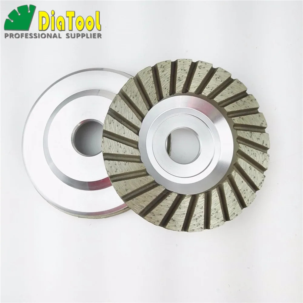 2pcs 4" 100mm Diamond Grinding Discs Turbo Row Grinding Cup Wheel Concrete Stone 
