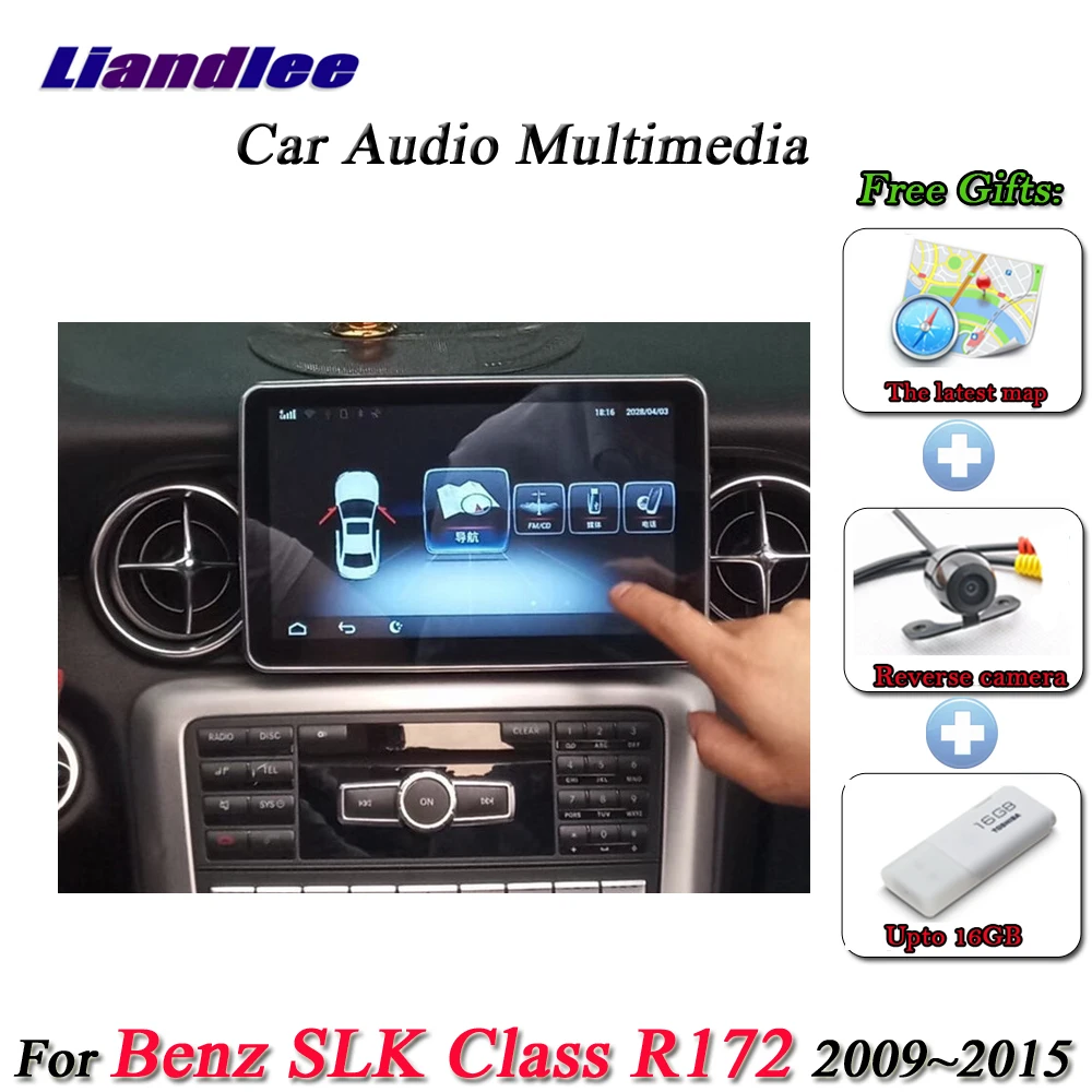 Excellent Liandlee For Mercedes Benz MB SLK Class R172 Original Car System Radio BT GPS Navi Map Navigation Multimedia No CD DVD Player 2