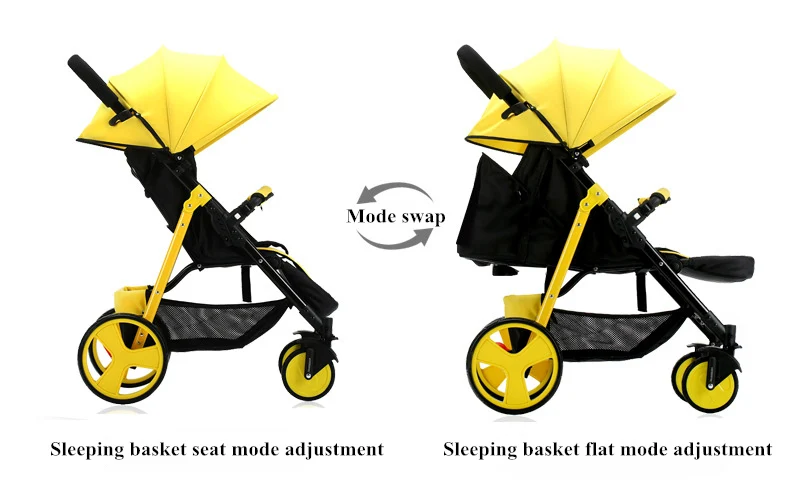 YAOYA PLUS коляска может сидеть, наклонная простая миниатюрная детская коляска, складная четырехсезонная портативная летняя крутая детская коляска