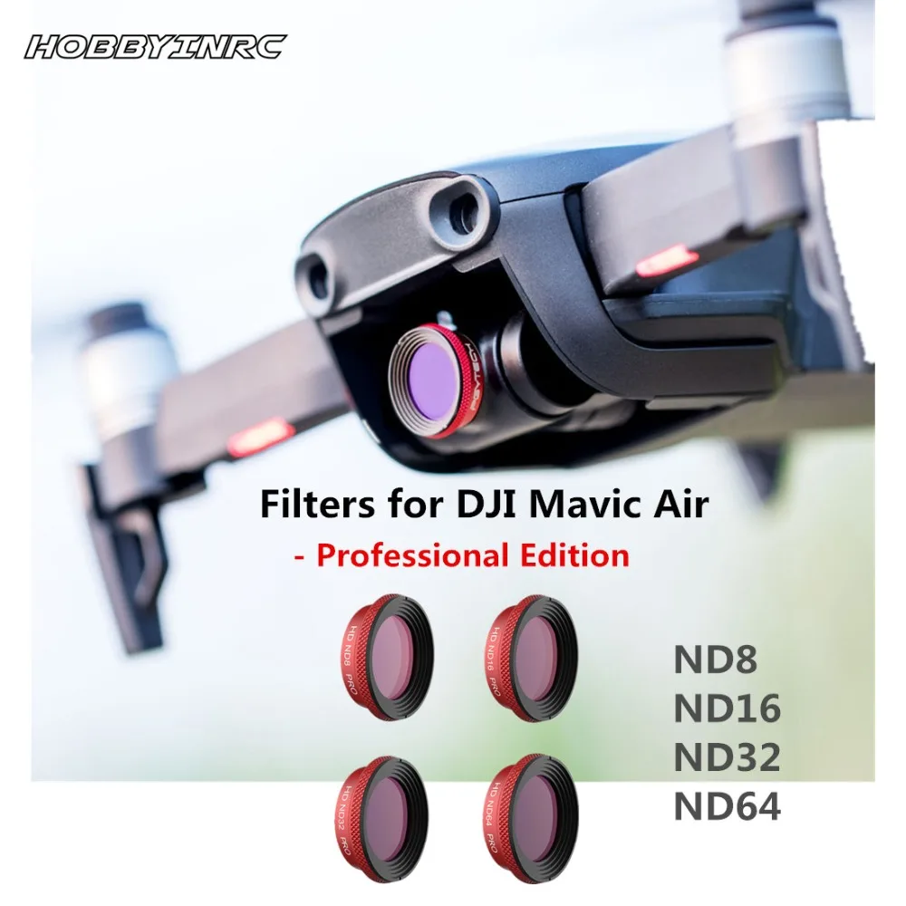 

PGYTECH 4Pcs Lens Camera Filters Set Kits ND8 ND16 ND32 ND64 for DJI Mavic Air - Professional Edition