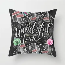 Fuwatacchi Happy Holiday Cushion Cover Pink Black Throw Pillows Case for Home Chair Decorative Pillows 45*45 Cm Pillow Cover Fuwatacchi Happy Holiday Cushion Cover Pink Black Throw Pillows Case for Home Chair Decorative Pillows 45*45 Cm Pillow Cover