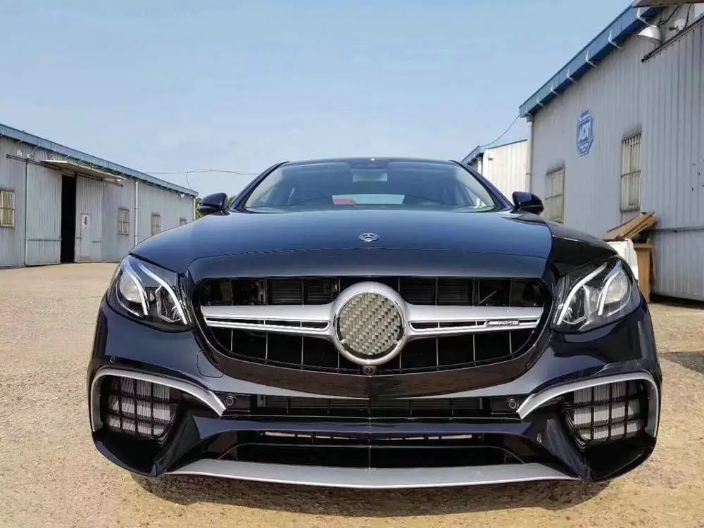 E63 S AMG Look Комплект кузова для Benz E Class W213 E200 E300 кузова FRP передний бампер+ задний диффузор+ выхлопные трубы+ передняя решетка губ