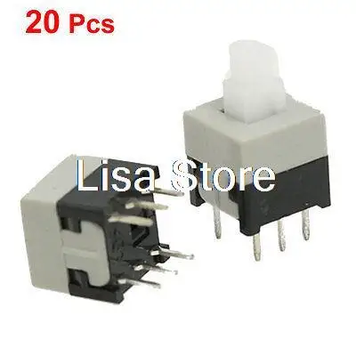 

DC 30V 1A 6 Pin Momentary Electric Torch Push Button Switch 8.5x8.5mm