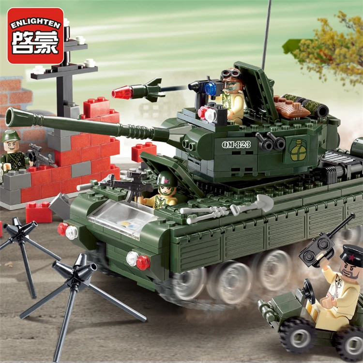 

Enlighten 823 Combat Zones Modern Military Army Tank SWAT Model Bricks DIY Building Blocks Toys For Gift