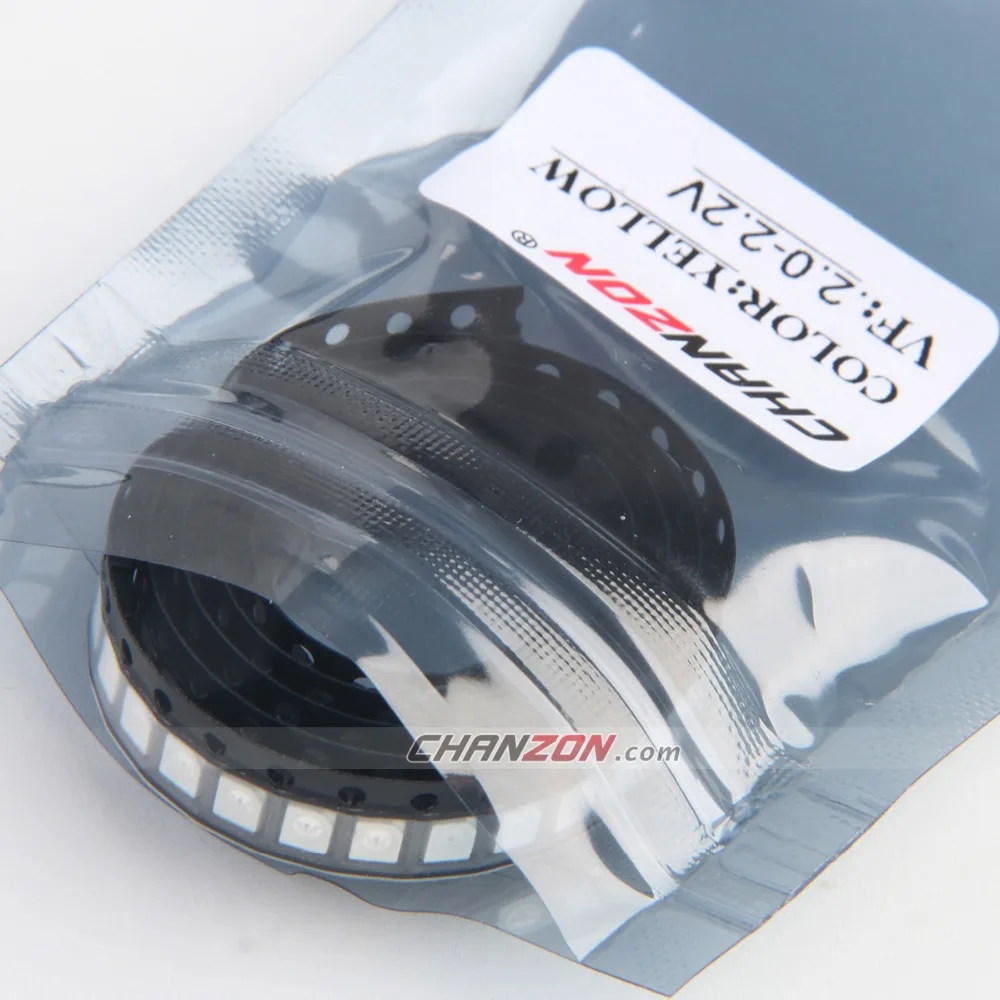 100 шт. светодиодный чип 3528 1210 SMD желтого цвета объем поверхности 20mA SMT Ультраяркий