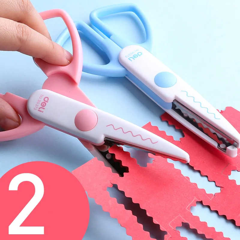 

Lace Scissors Pattern Gears Manual Diy Children's Safety Wave Line Zigzag Suit Photo Scissors Pattern Shears