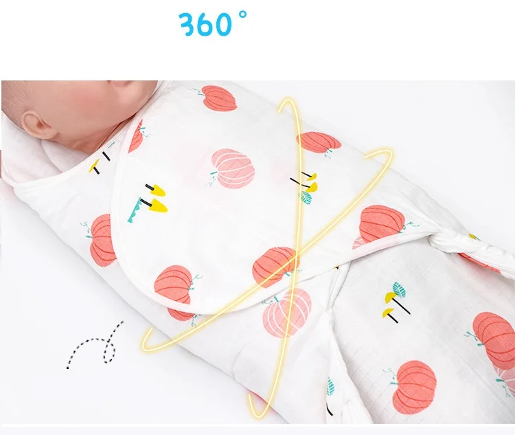 Новорожденный ребенок детский спальный мешок анти-удар одеяло хлопок мультфильм ребенок пеленка обертывание дышащий летний ребенок