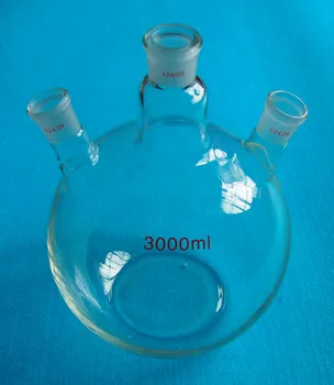 

3L,24/29,3-neck,Flat Bottom Glass flask,Three necks,3000ml,Lab Chemistry Tank