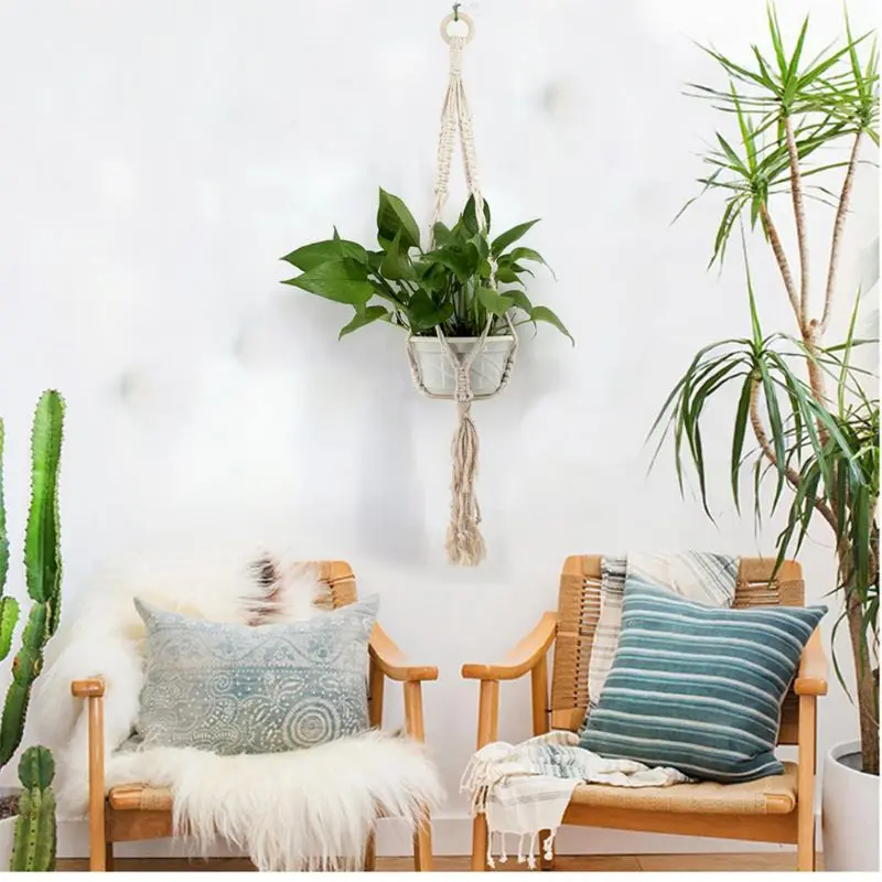 

3 Style High quality Apartment Dorm Room Decoration Woven Wall Tapestry Wall Hanging Put A Flower Pot