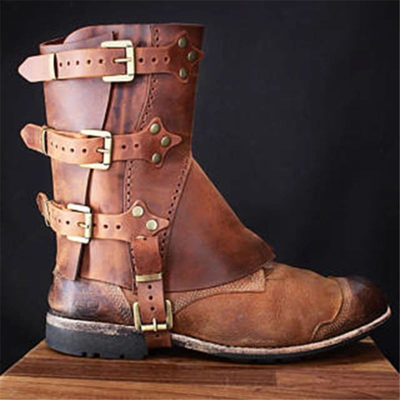 

Retro Knight Medieval Men and Women Warrior Cosplay Soldier Armor Male Adult Care Knight Boots COS Foot Cover
