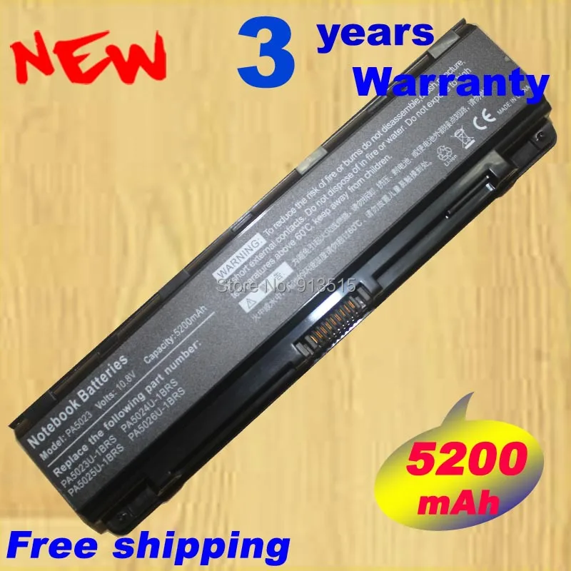 For Toshiba PA5024U 1BRS Akku NEU 5200mAh PA5023U PA5025U PA5026U PA5027U font b Battery b font