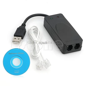 

2 Dual RJ11 Ports USB 56K External Dial Up Voice Fax Data Modem For Windows 7 8 Whosale&Dropship