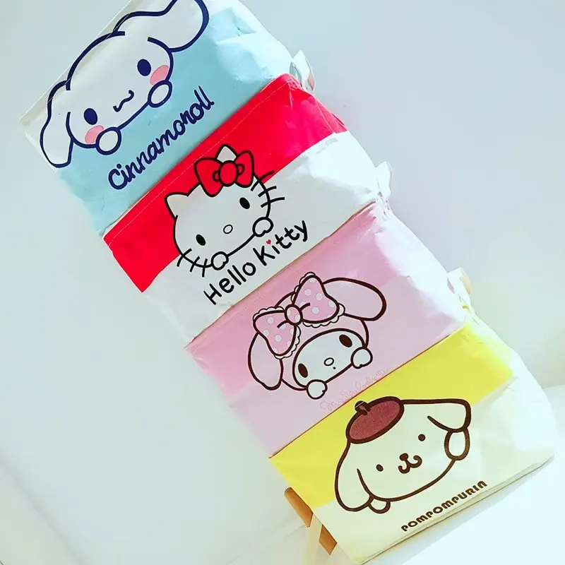 Мультфильм рисунок «Hello Kitty» My Melody Cinnamoroll Pom PomPurin девочек коробка косметики Make Up вакуумные пакеты для одежды игрушка складной корзина для хранения в багажнике