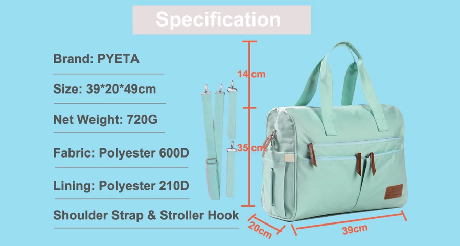 PYETA Diaper Bag For Baby Stuff Accessory,Baby Bag For Mom Travel Shoulder Bag,Nappy Bag Bolsa Maternidade For Baby Care