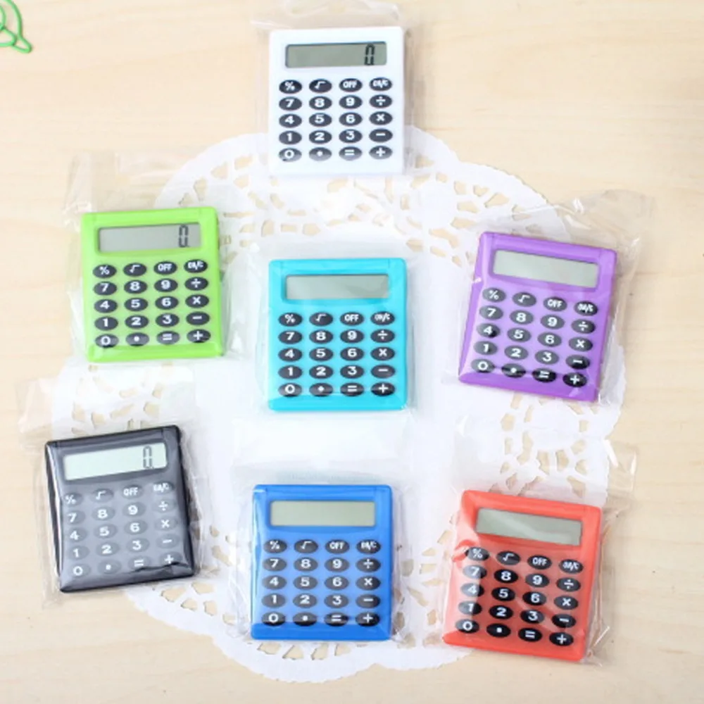 NOYOKERE Cartoon Pocket Mini Calculator Ha ndheld Pocket Type Coin Batteries Calculator carry extras