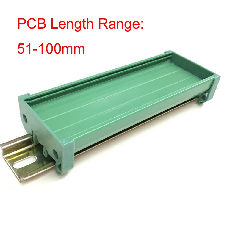 UM50 PCB профиль Панель монтажный базовый корпус для печатной платы PCB DIN рейку монтажный адаптер PCB Перевозчик PLC корпус - Цвет: Length 51-100mm