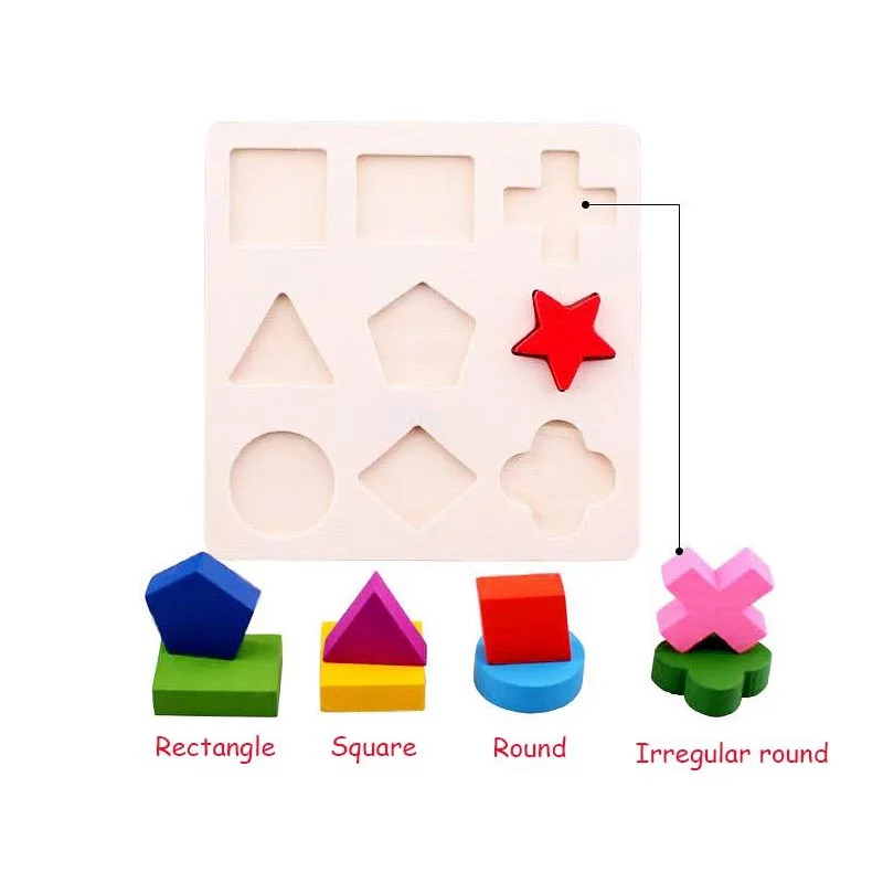 Wooden Geometric Shapes Puzzle Sorting Math Montessori Preschool Learning Educational Game Math Toys for Children Christmas Gift Wooden Geometric Shapes Puzzle Sorting Math Montessori Preschool Learning Educational Game Math Toys for Children Christmas Gift