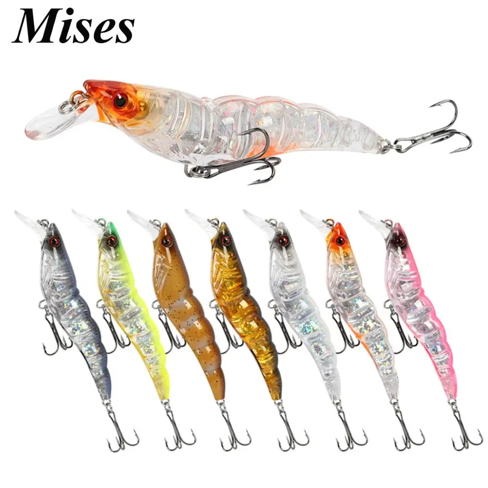 

Mises 10cm 13g Eight Colors Long Shot Bionic Shrimp Shape Minnow Lure Artificial Plastic Hard Bait Fishing Lure Fishing Tackles