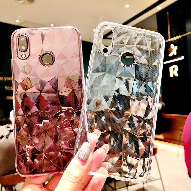 

TPU Case On For Huawei Mate 20 10 Lite P20 Pro P smart Y9 Y6 Y5 2018 Honor View 10 8x 8c 7a 7c 9 silicone 3D Diamond case cover