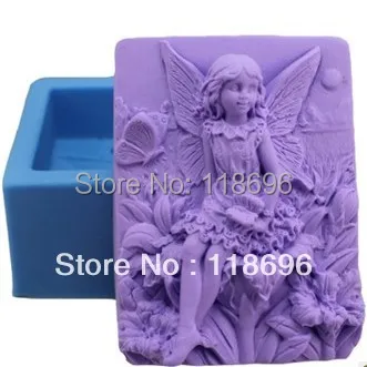 

Free shipping Angel girl modelling silicone soap mold Cake decoration mold Cake mold Handmade soap mold NO.SO-038
