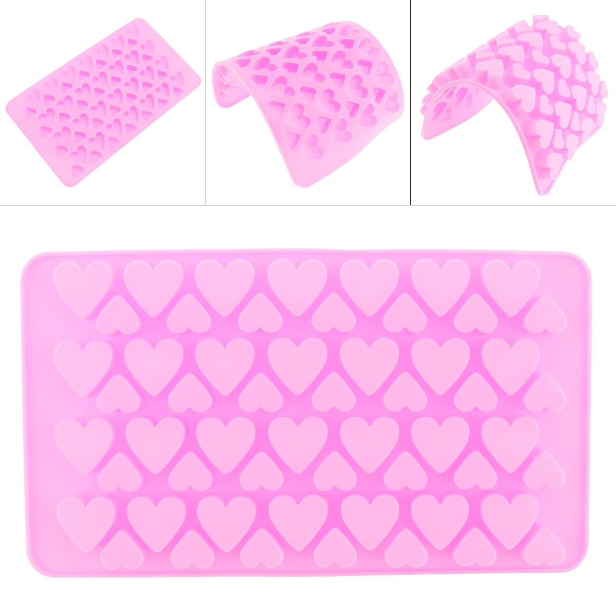 

56 Heart Shape Silicone Chocolate Mold DIY 3D Shaped Silicone Fondant Cake Decoration Moulds Chocolate Baking Tool