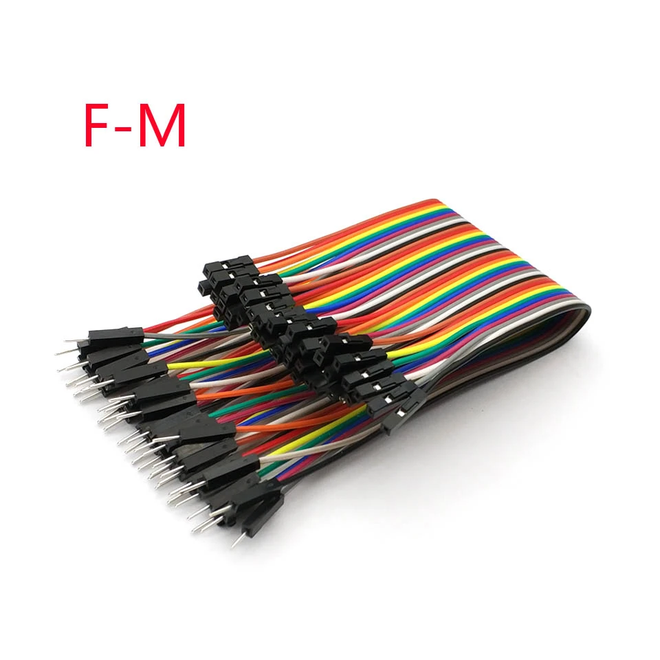 

40pcs dupont cable jumper wire dupont line F-M dupont line 1P-1P 10/20/30CM 1P-1P