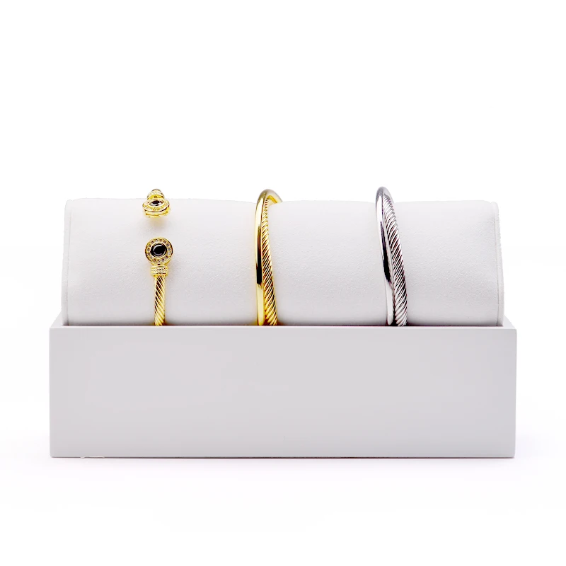 FANXI New Solid Wood Watch Display Stand Bracelet Bangle Holder with Microfiber insert Jewelry Organizer Showcase FANXI New Solid Wood Watch Display Stand Bracelet Bangle Holder with Microfiber insert Jewelry Organizer Showcase
