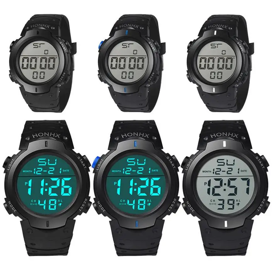 Модные мужские спортивные часы, водонепроницаемые, 100 м, для улицы, забавные цифровые часы, для плавания, дайвинга, наручные часы, Reloj Hombre Montre Homme