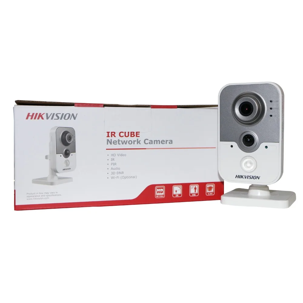 Hikvision, DS-2CD2442FWD-IW, беспроводная, 4MP, куб, POE, IP камера, безопасность, H.265, слот для sd-карты, камера видеонаблюдения, дешевая цена