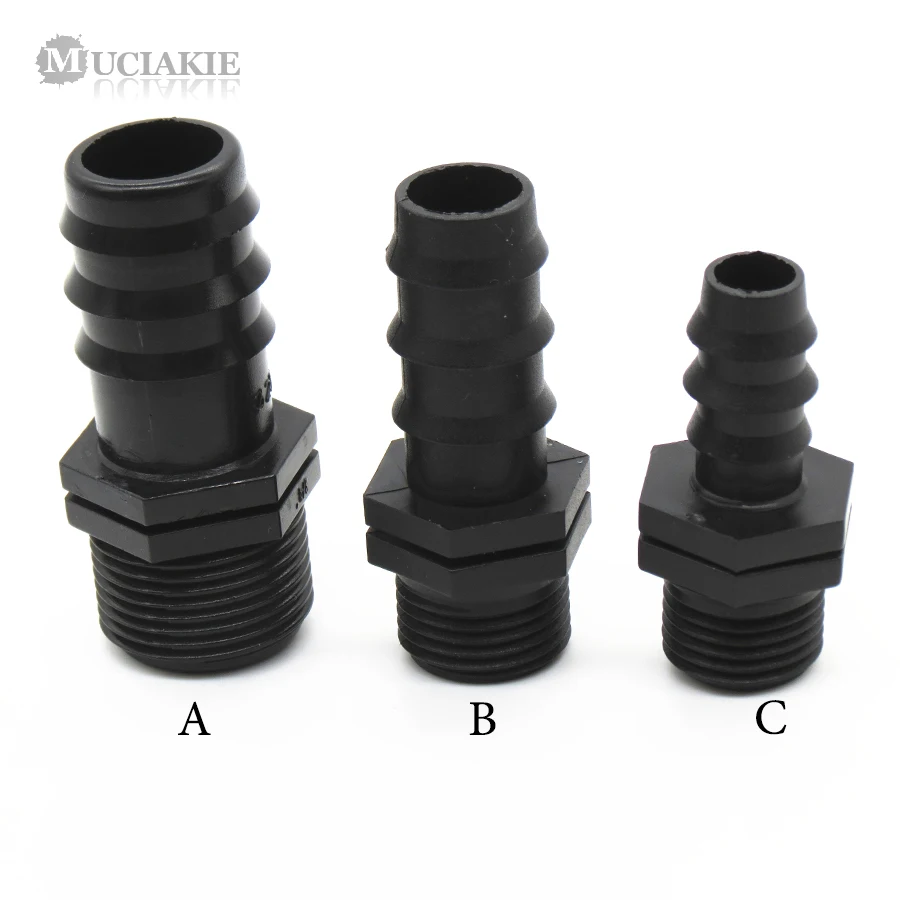 

MUCIAKIE 3/4'' 1/2'' Male Thread to 25mm 20mm 16mm Coupling Water Connector Drip Irrigation Tape Adaptor for Garden