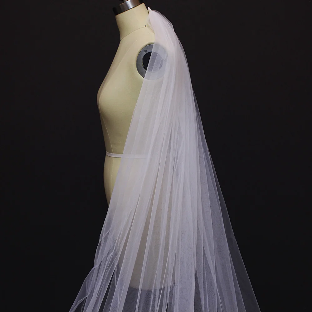 Однослойная свадебная фата с гребнем в Корейском стиле|wedding veil with comb|wedding veilwedding