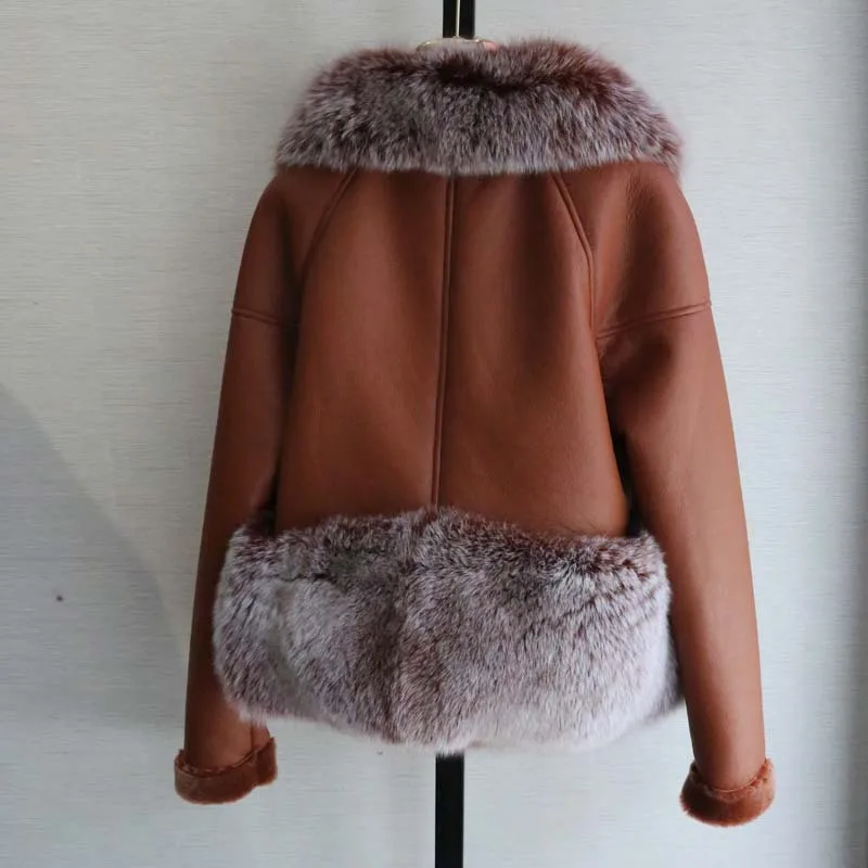 BFFUR Real Fox Fur Coat Winter Coat Women Clothes 2018 New Plus Size Real Fur Down Parka Game Of Thrones Patchwork Solid Casual Coats
