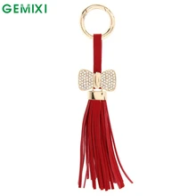 Starry-Styling Bow Tassel Keychain Bag Handbag Ring Car Key Chains Pendant Delicate New