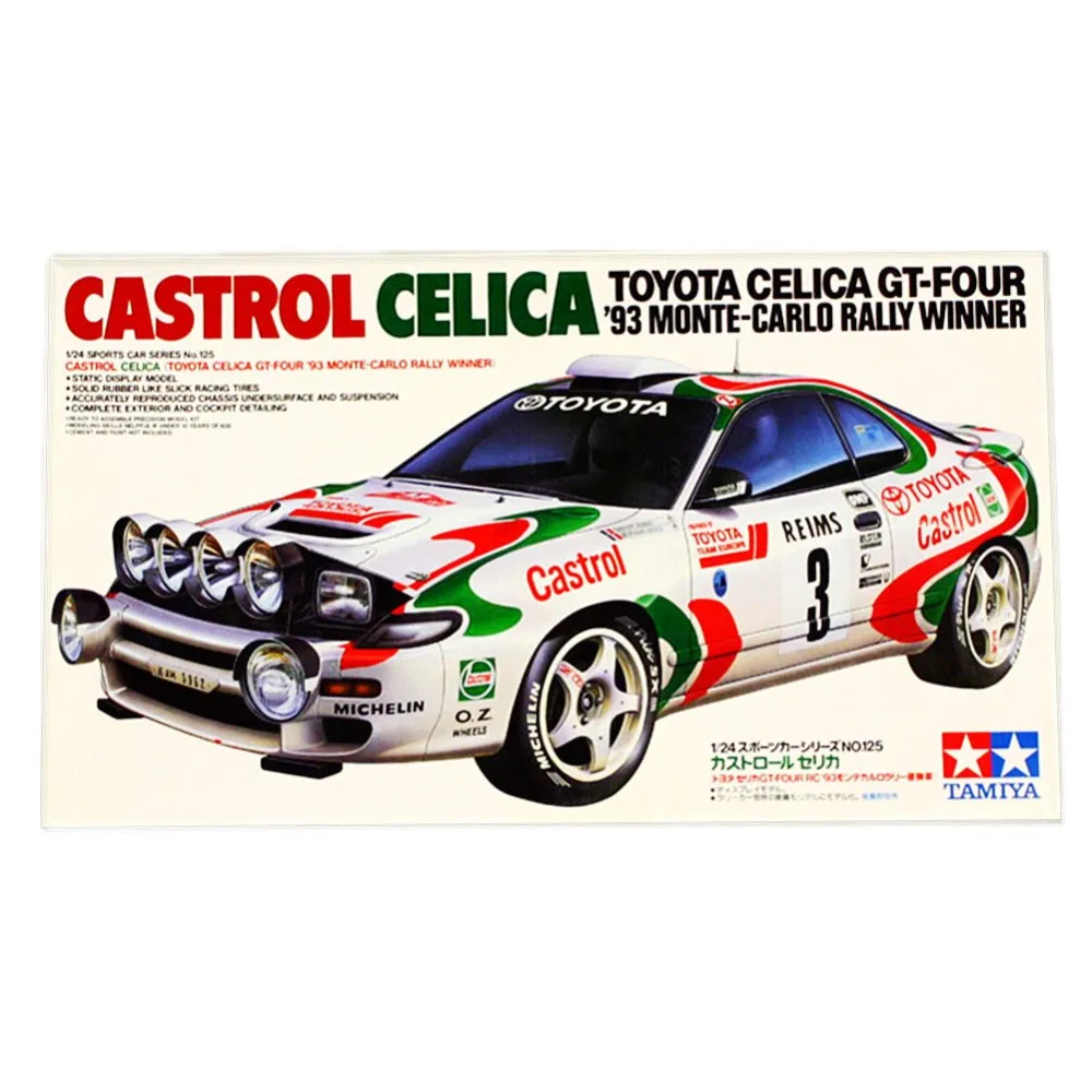 

Tamiya 24125 1/24 Celica GT Four 93 Monte Carlo Rally Winner Scale Assembly Car Model Building Kits oh rc toy