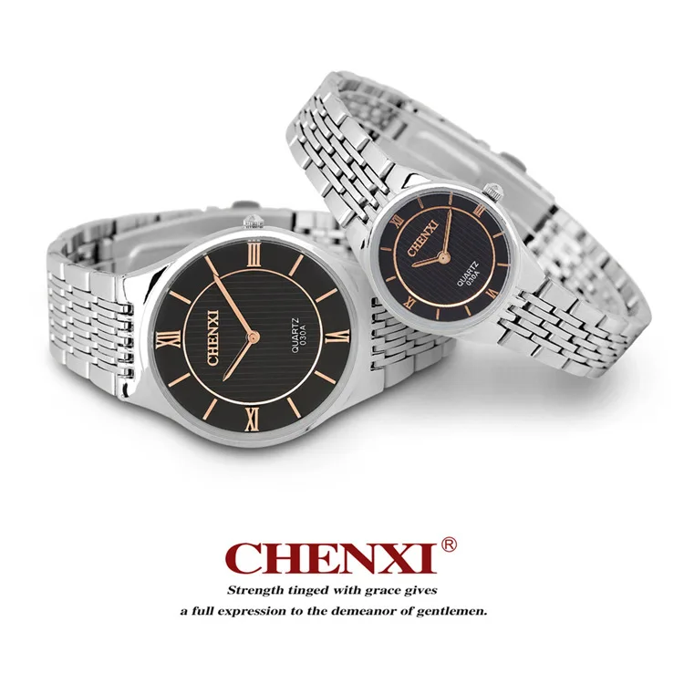 2018 CHENXI лучший бренд класса люкс для мужчин Super Slim часы для мужчин полный сталь водостойкие золотые кварцевые часы наручные часы reloj hombre