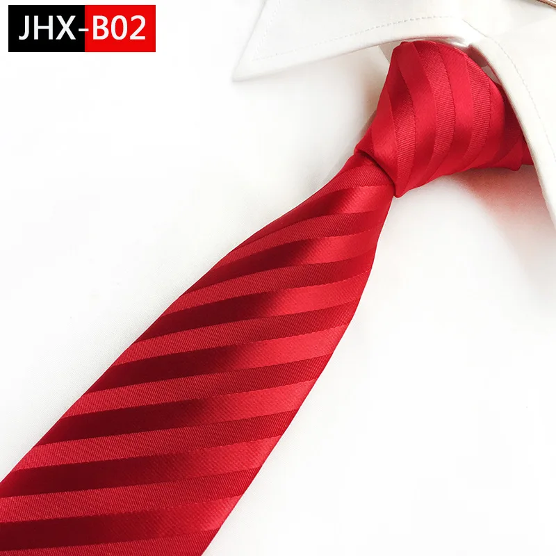 

Men's Vertical Striped Red Necktie, for Formal Occasions