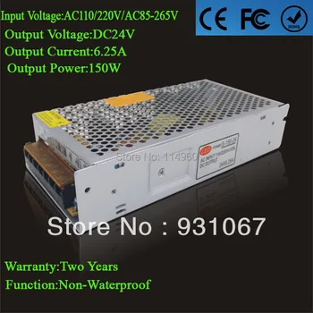 

New Product 24V Power Supply 6.25A Led Driver 150W Power AC110/220V Non-Waterproof Driver For Strip Lamps Wholesale 1pcs/lot