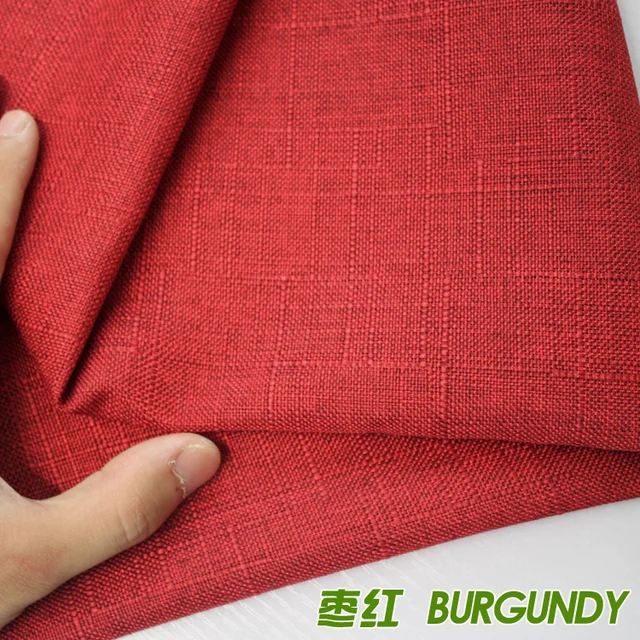 Burgundy Compound Lining Linen Fabric Sofa Cushion Fabirc Sewing Burgundy Compound Lining Linen Fabric Sofa Cushion Fabirc Sewing Cloth Outdoor Blend Upholstery 58
