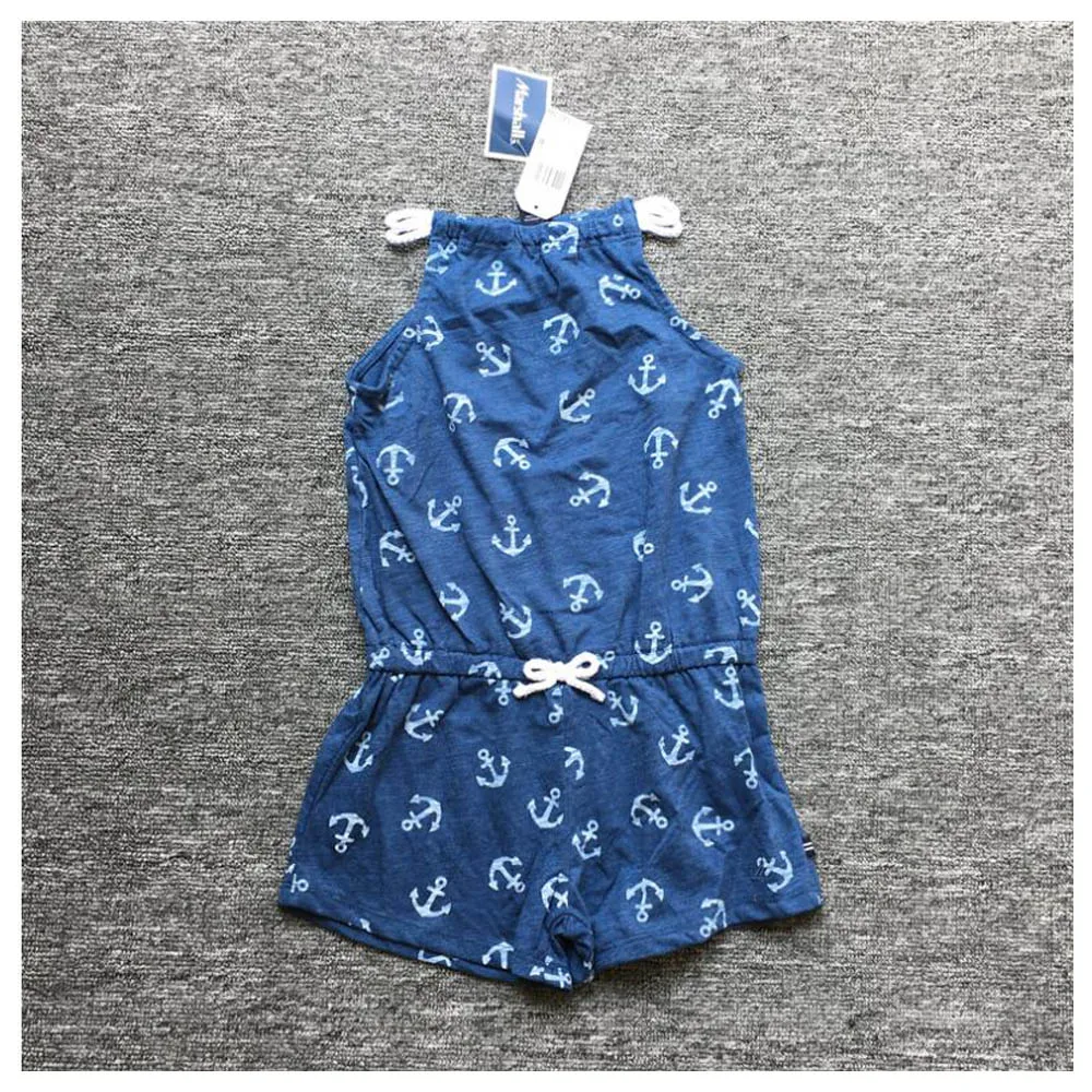 Новое летнее платье для маленьких девочек со стрелками с рисунком комбинезоны, детская одежда для маленькой девочки overralls штаны для девочек детская одежда