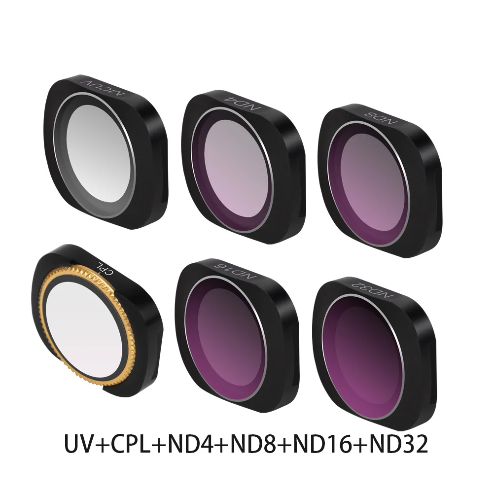Sunnylife MCUV CPL NDPL ND64-PL ND32-PL ND4 ND8 фильтр для объектива камеры комплект для DJI OSMO Карманный карданный аксессуары - Цвет: RED