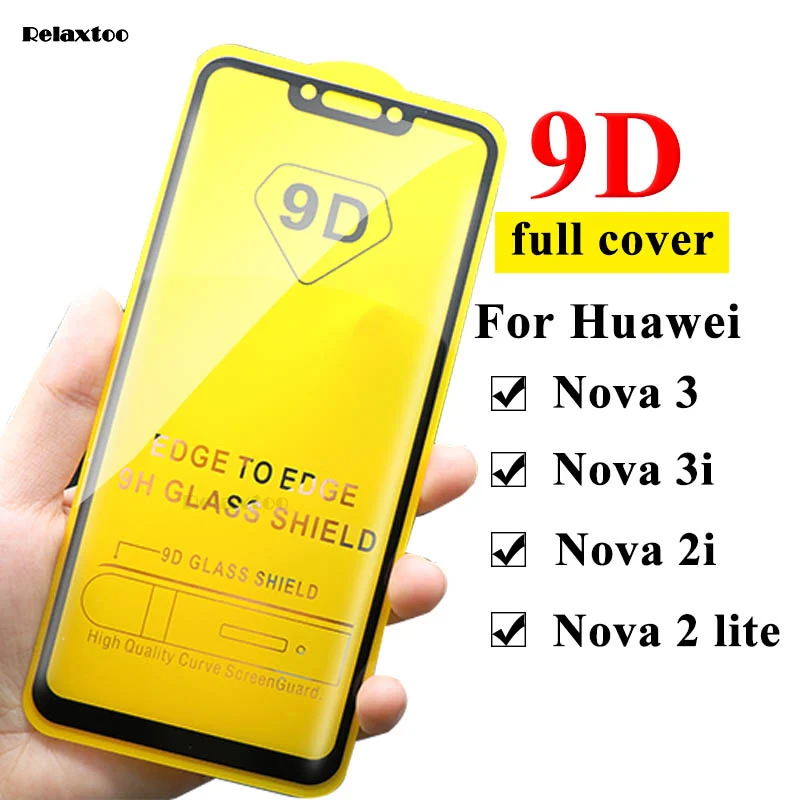 9D изогнутое закаленное стекло с полным покрытием для huawei nova 3i 3 2i защита экрана nova 3i nova 3 nova 2i защитная пленка glas