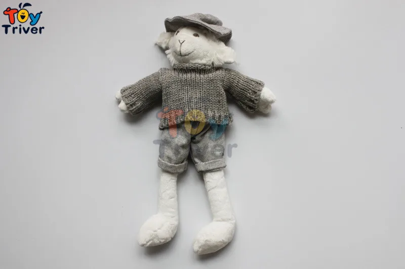 32cm Plush Sheep Lamb Penguin Snowman Couples Handmade Knitted Toys Knitting Dolls Baby Kids Girl Firend 4