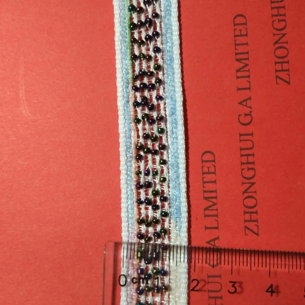 1 ярдов тканая лента из бисера 20 мм ширина лямки/Привязка смещения ленты для Diy мешок ремесла бусины лямки