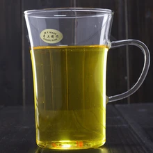 1 шт. 260 мл ручной работы Термостойкое стекло прозрачный зеленый чай кунг-фу чайная чашка простая креативная стеклянная чашка JN 1021