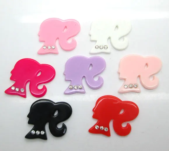 

20Pcs Mixed Girls Resin Beads Decoration Crafts Flatback Cabochon Scrapbooking Fit Phone Embellishments Diy Accessories